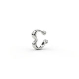 Chubby Swirly Ear Cuff in Sterling Silver