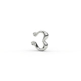 Chubby Swirly Ear Cuff in Sterling Silver