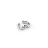 Chubby Swirly Ear Cuff in Sterling Silver