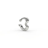 Open Heart Ear Cuff in Sterling Silver